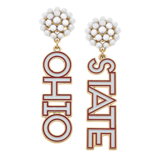 Ohio State Drop Earrings