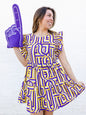 Game Day Dress Gold and Purple