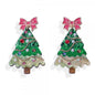 Christmas Tree Earrings Green