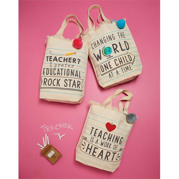 Teacher Notepad Quote Totes