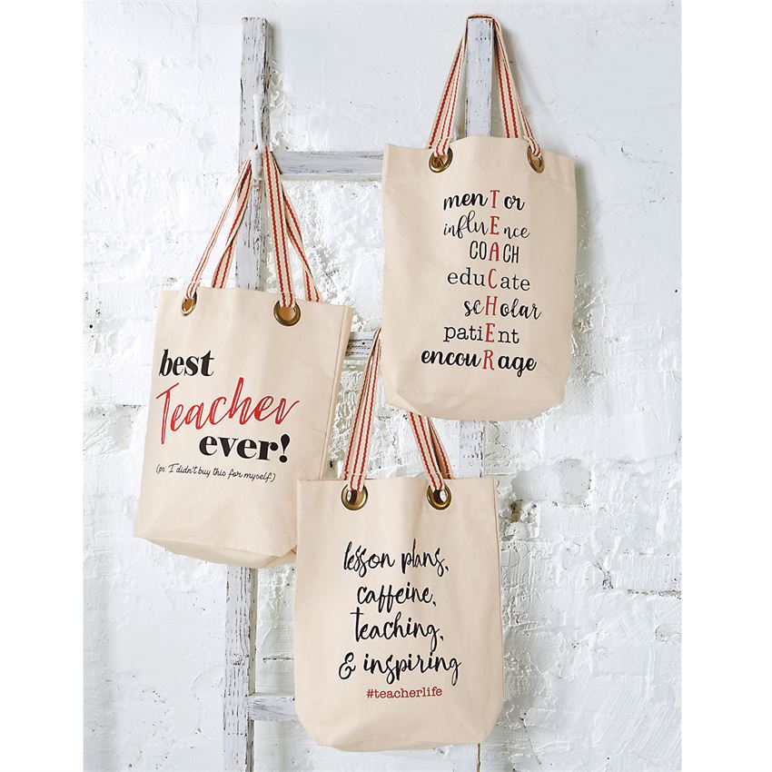 Teacher Quote Totes